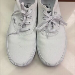 Vans Women’s White Canvas Sneakers